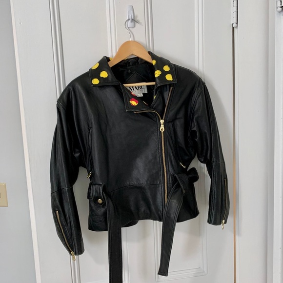 Grunge style 100% leather vintage jacket - Picture 10 of 15